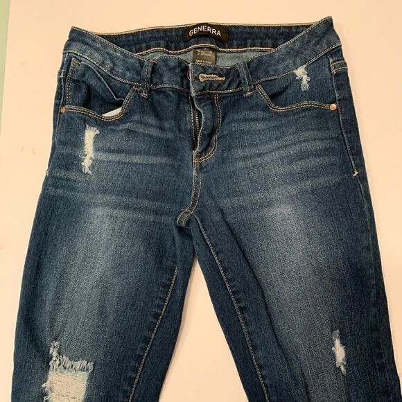 Genera jeans blue size 3 skinny destroyed - Picture 1 of 8